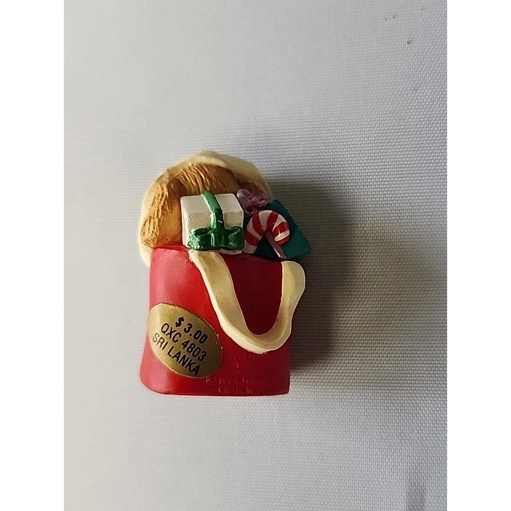 VTG 1994 Puppy In Gift Bag Hallmark Keepsakes Collectors Club Mini Gift Adorable
